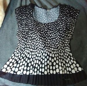 Polka-dot Peplum Top